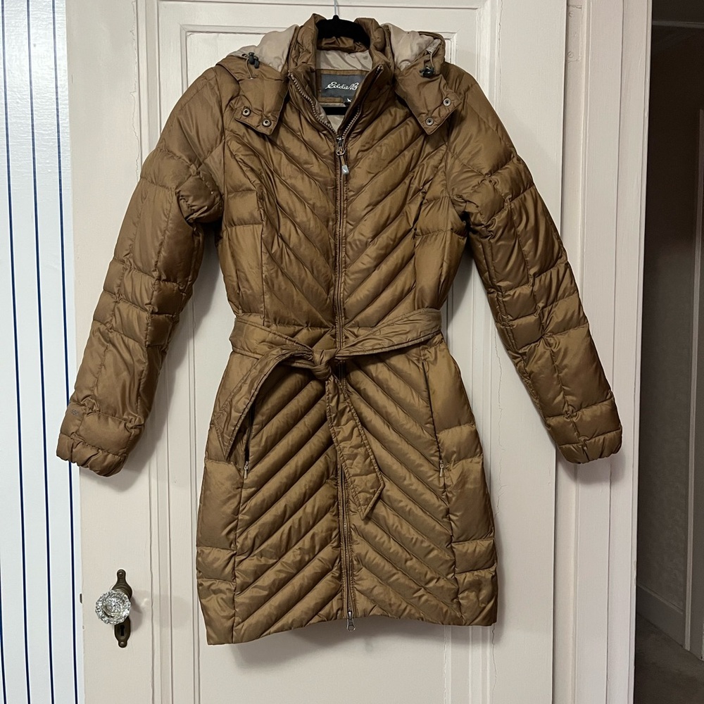 LIKE NEW Eddie Bauer Gold Goose Down Quilted Puffer Jacket